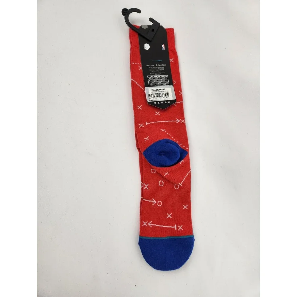Stance LA Clippers Playbook Crew Socks Basketball‎ NBA Large Men's 9-12 Red